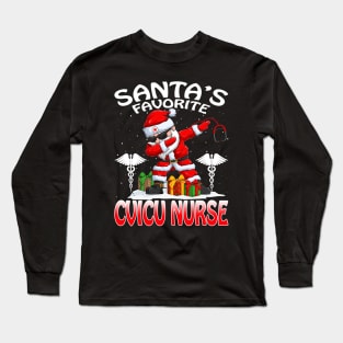 Santas Favorite Cvicu Nurse Christmas T Shirt Long Sleeve T-Shirt